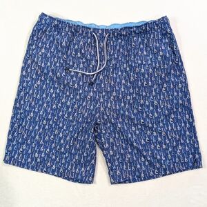 Peter Millar Seaside Bottleneck Guitar Print Swim Trunks | Coastal | Large